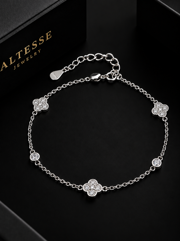 Pulsera Trébol - Plata 925