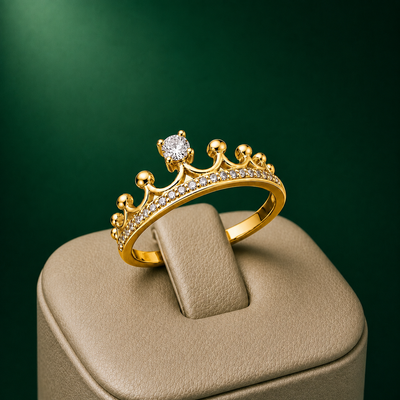 Anillo Tiara – Acabado en Oro de 18K