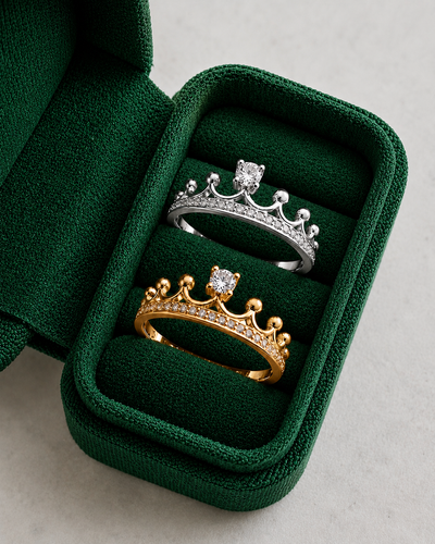 Anillo Tiara – Acabado en Oro de 18K