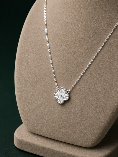 Collar Trébol Único – Plata 925